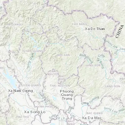 Map showing location of Bắc Kạn (22.147010, 105.834810)