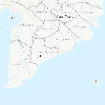 Map showing location of Bạc Liêu (9.294140, 105.727760)