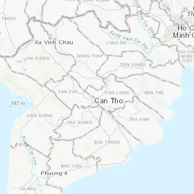 Map showing location of Bình Minh (10.068210, 105.822210)
