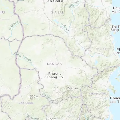 Map showing location of Buôn Hồ (12.952260, 108.296200)