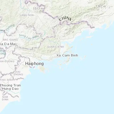 Map showing location of Cẩm Phả Mines (21.016670, 107.300000)