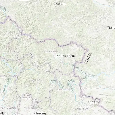 Map showing location of Cao Bằng (22.665680, 106.257860)