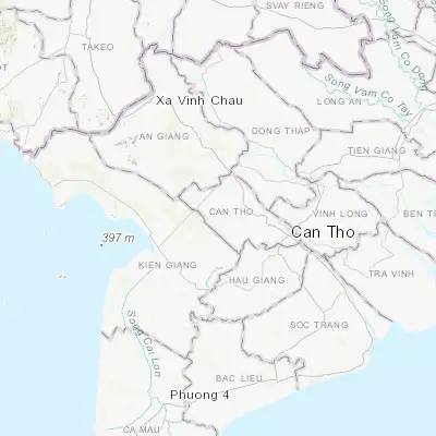Map showing location of Cờ Đỏ (10.093770, 105.429160)