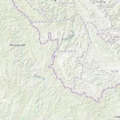 Map showing location of Dien Bien Phu (21.386020, 103.023010)