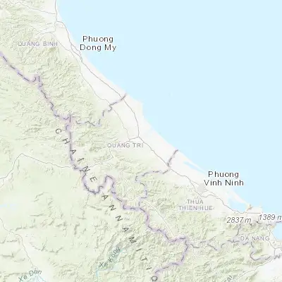 Map showing location of Ðông Hà (16.816250, 107.100310)