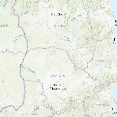 Map showing location of Ea Drăng (13.204500, 108.210290)