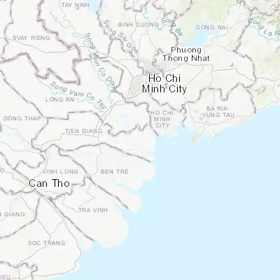 Map showing location of Gò Công (10.366670, 106.666670)