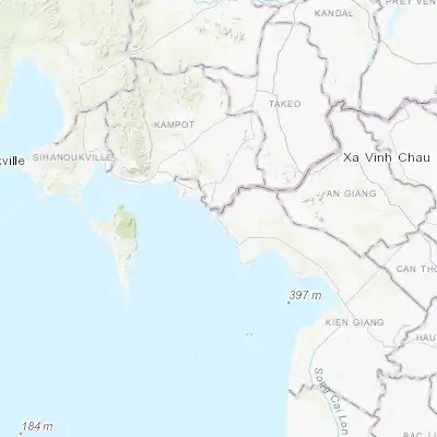 Map showing location of Hà Tiên (10.383100, 104.487530)