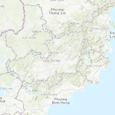 Map showing location of Huyện Lâm Hà (11.815540, 108.214440)