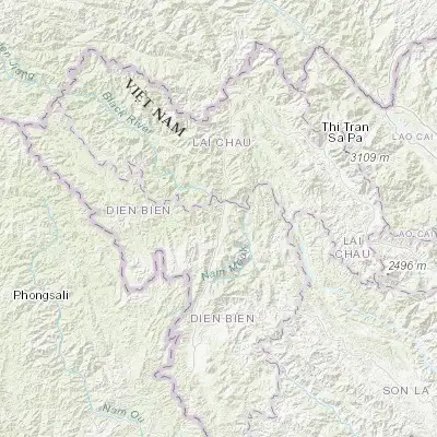 Map showing location of Mường Lay (22.000000, 103.133330)