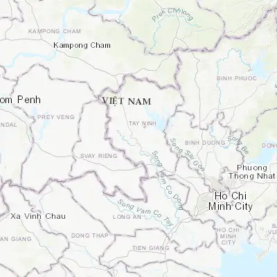 Map showing location of Phú Khương (11.283330, 106.133330)