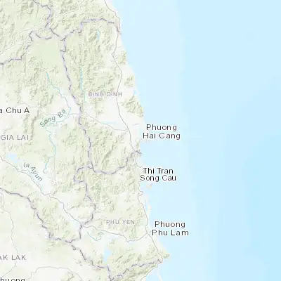 Map showing location of Qui Nhon (13.776480, 109.223670)