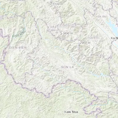 Map showing location of Sơn La (21.325600, 103.918820)