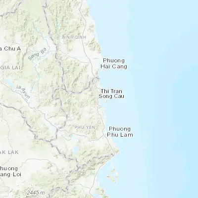 Map showing location of Sông Cầu (13.455600, 109.223480)