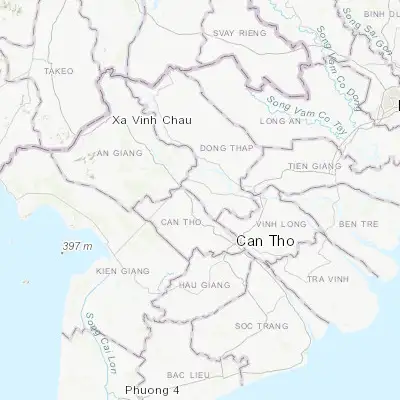Map showing location of Thị Trấn Tân Thành (10.256160, 105.592800)