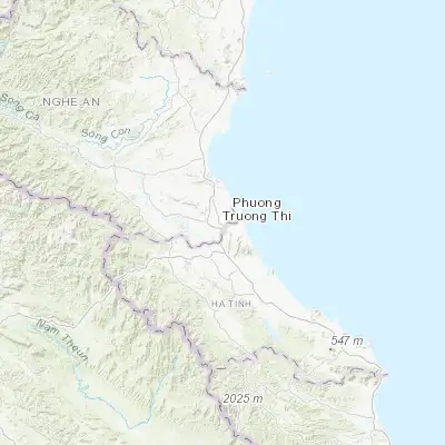 Map showing location of Vinh (18.673370, 105.692320)
