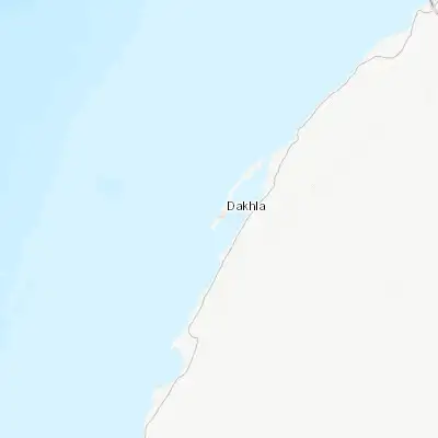 Map showing location of Dakhla (23.684770, -15.957980)