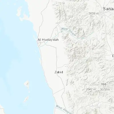 Map showing location of Bayt al Faqīh (14.516350, 43.324460)