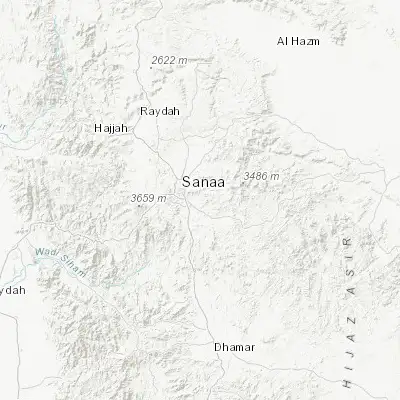 Map showing location of Saḩar (15.316370, 44.308800)