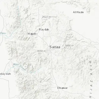 Map showing location of Sanaa (15.354720, 44.206670)