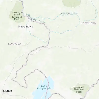Map showing location of Luwingu (-10.262100, 29.927120)