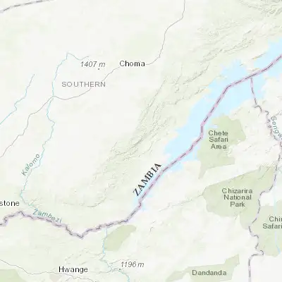 Map showing location of Maamba (-17.366670, 27.150000)