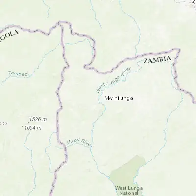 Map showing location of Mwinilunga (-11.735840, 24.429260)