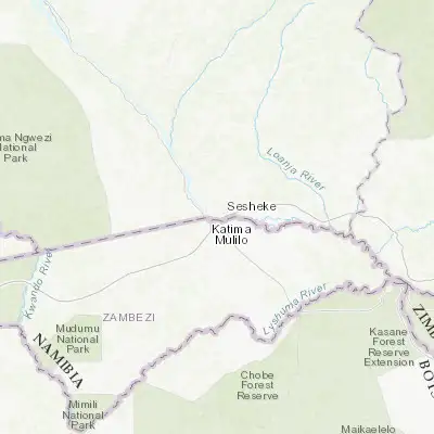 Map showing location of Sesheke (-17.475930, 24.296840)