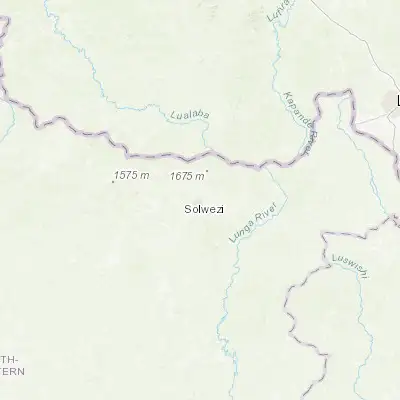 Map showing location of Solwezi (-12.168800, 26.389380)