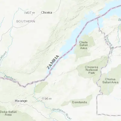 Map showing location of Binga (-17.620270, 27.341390)