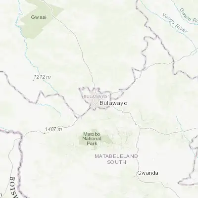 Map showing location of Bulawayo (-20.150000, 28.583330)