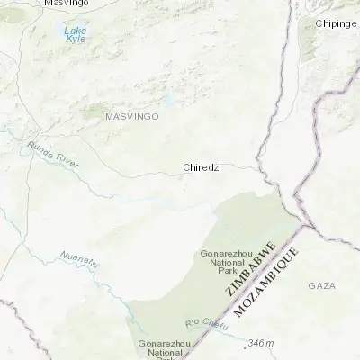 Map showing location of Chiredzi (-21.050000, 31.666670)