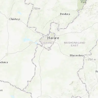 Map showing location of Chitungwiza (-18.012740, 31.075550)