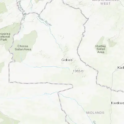 Map showing location of Gokwe (-18.204760, 28.934900)