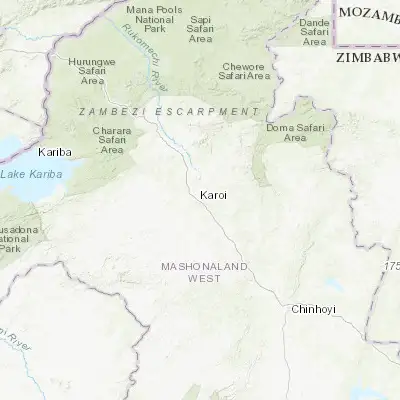 Map showing location of Karoi (-16.809930, 29.692470)