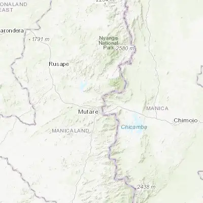 Map showing location of Penhalonga (-18.891120, 32.697810)