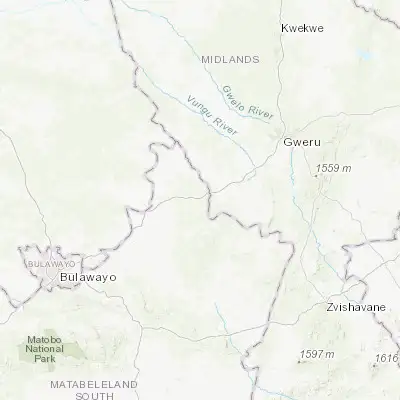 Map showing location of Shangani (-19.783330, 29.366670)