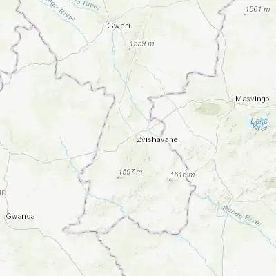 Map showing location of Zvishavane (-20.326740, 30.066480)